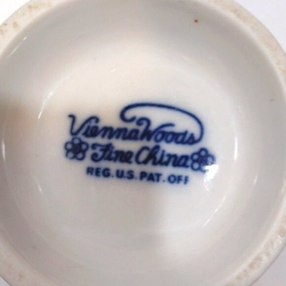 Vienna Woods Vintage Fine China Sundae/Soda Mugs‎ Blue White Onion Pattern Set 3 - Picture 8 of 11